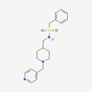 molecular formula C19H25N3O2S B2404634 1-phenyl-N-((1-(pyridin-4-ylmethyl)piperidin-4-yl)methyl)methanesulfonamide CAS No. 952991-54-7