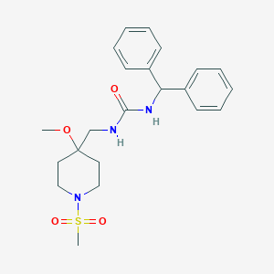 B2404636 1-Benzhydryl-3-[(4-methoxy-1-methylsulfonylpiperidin-4-yl)methyl]urea CAS No. 2415502-89-3