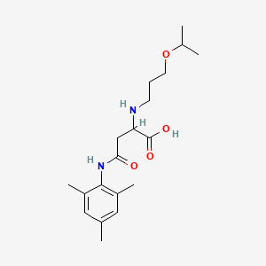 molecular formula C19H30N2O4 B2404638 2-((3-异丙氧基丙基)氨基)-4-(间苯三甲胺)-4-氧代丁酸 CAS No. 1048000-98-1