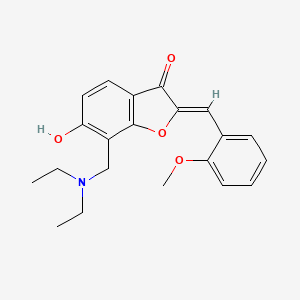 molecular formula C21H23NO4 B2404659 (Z)-7-((diethylamino)methyl)-6-hydroxy-2-(2-methoxybenzylidene)benzofuran-3(2H)-one CAS No. 869077-19-0