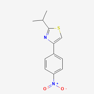 molecular formula C12H12N2O2S B2404676 2-异丙基-4-(4-硝基苯基)噻唑 CAS No. 399005-80-2