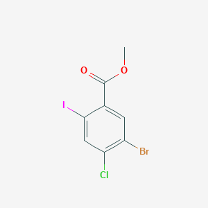 molecular formula C8H5BrClIO2 B2404681 Methyl 5-bromo-4-chloro-2-iodobenzoate CAS No. 1528948-34-6