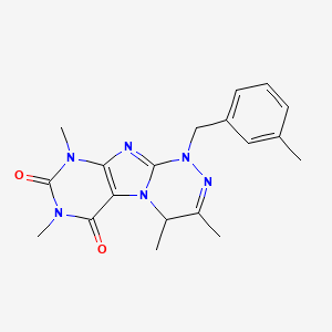 3,4,7,9-tetramethyl-1-(3-methylbenzyl)-7,9-dihydro-[1,2,4]triazino[3,4-f]purine-6,8(1H,4H)-dione