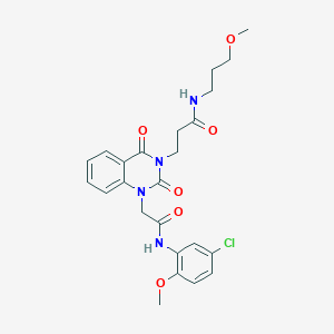 3-(1-{[(5-chloro-2-methoxyphenyl)carbamoyl]methyl}-2,4-dioxo-1,2,3,4-tetrahydroquinazolin-3-yl)-N-(3-methoxypropyl)propanamide