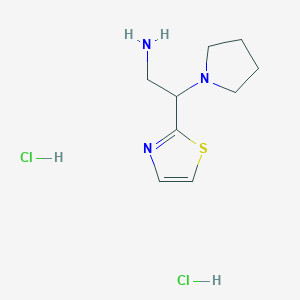 2-Pyrrolidin-1-yl-2-(1,3-thiazol-2-yl)ethanamine;dihydrochloride