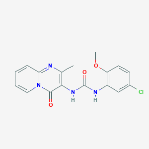 molecular formula C17H15ClN4O3 B2404703 1-(5-chloro-2-methoxyphenyl)-3-(2-methyl-4-oxo-4H-pyrido[1,2-a]pyrimidin-3-yl)urea CAS No. 1060330-82-6