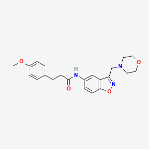B2404712 3-(4-Methoxyphenyl)-N-[3-(morpholin-4-ylmethyl)-1,2-benzoxazol-5-yl]propanamide CAS No. 2379987-08-1