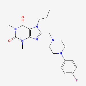 8-{[4-(4-fluorophenyl)piperazin-1-yl]methyl}-1,3-dimethyl-7-propyl-3,7-dihydro-1H-purine-2,6-dione