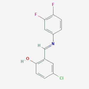 4-chloro-2-{(E)-[(3,4-difluorophenyl)imino]methyl}phenol