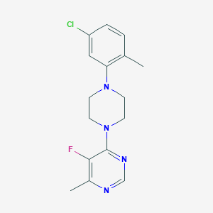 molecular formula C16H18ClFN4 B2404731 4-[4-(5-Chloro-2-methylphenyl)piperazin-1-yl]-5-fluoro-6-methylpyrimidine CAS No. 2415471-78-0