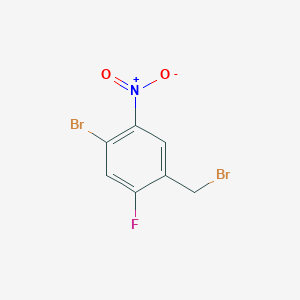 molecular formula C7H4Br2FNO2 B2404741 4-溴-2-氟-5-硝基苄基溴 CAS No. 1379295-27-8