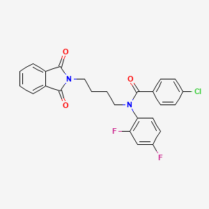 4-chloro-N-(2,4-difluorophenyl)-N-(4-(1,3-dioxoisoindolin-2-yl)butyl)benzamide