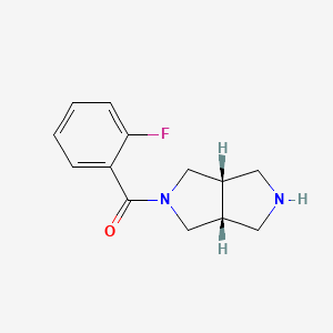 molecular formula C13H15FN2O B2404756 [(3aR,6aS)-2,3,3a,4,6,6a-hexahydro-1H-pyrrolo[3,4-c]pyrrol-5-yl]-(2-fluorophenyl)methanone CAS No. 1824961-55-8