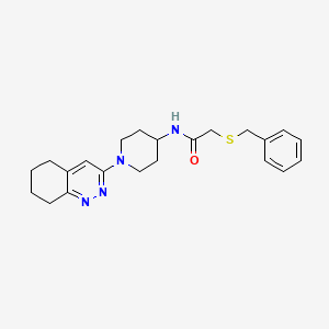 2-(benzylthio)-N-(1-(5,6,7,8-tetrahydrocinnolin-3-yl)piperidin-4-yl)acetamide