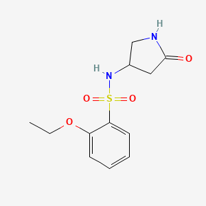 molecular formula C12H16N2O4S B2404767 2-ethoxy-N-(5-oxopyrrolidin-3-yl)benzenesulfonamide CAS No. 1396810-68-6