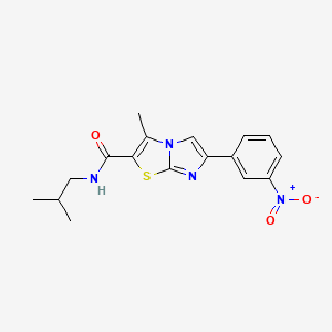 molecular formula C17H18N4O3S B2404774 N-isobutyl-3-methyl-6-(3-nitrophenyl)imidazo[2,1-b]thiazole-2-carboxamide CAS No. 852135-52-5
