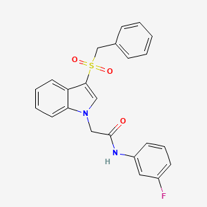 2-(3-(benzylsulfonyl)-1H-indol-1-yl)-N-(3-fluorophenyl)acetamide