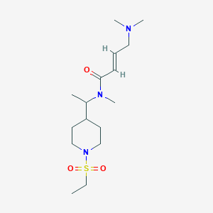 (E)-4-(Dimethylamino)-N-[1-(1-ethylsulfonylpiperidin-4-yl)ethyl]-N-methylbut-2-enamide