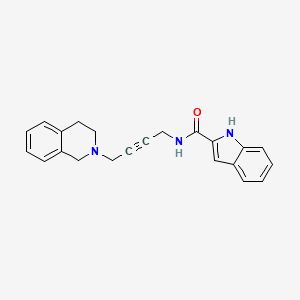 molecular formula C22H21N3O B2404789 N-(4-(3,4-dihydroisoquinolin-2(1H)-yl)but-2-yn-1-yl)-1H-indole-2-carboxamide CAS No. 1351585-07-3