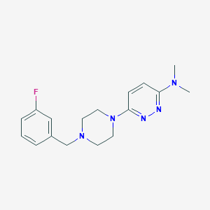 6-[4-[(3-Fluorophenyl)methyl]piperazin-1-yl]-N,N-dimethylpyridazin-3-amine
