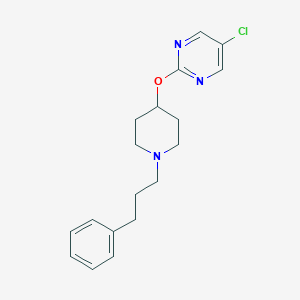 molecular formula C18H22ClN3O B2404800 5-Chloro-2-[1-(3-phenylpropyl)piperidin-4-yl]oxypyrimidine CAS No. 2415468-49-2