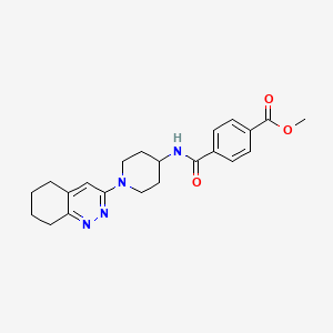 molecular formula C22H26N4O3 B2404807 Benzoate de méthyle 4-((1-(5,6,7,8-tétrahydrocinnolin-3-yl)pipéridin-4-yl)carbamoyl) CAS No. 2034318-98-2