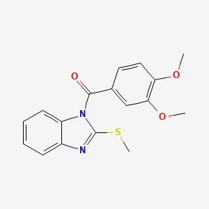 3,4-Dimethoxyphenyl 2-methylthiobenzimidazolyl ketone
