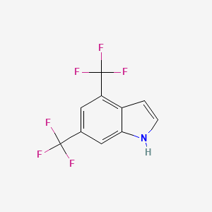 molecular formula C10H5F6N B2404814 4,6-Bis(trifluoromethyl)-1H-indole CAS No. 496916-81-5