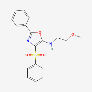 4-(benzenesulfonyl)-N-(2-methoxyethyl)-2-phenyl-1,3-oxazol-5-amine