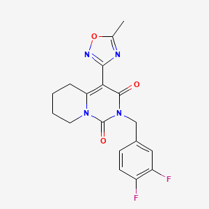 2-(3,4-difluorobenzyl)-4-(5-methyl-1,2,4-oxadiazol-3-yl)-5,6,7,8-tetrahydro-1H-pyrido[1,2-c]pyrimidine-1,3(2H)-dione