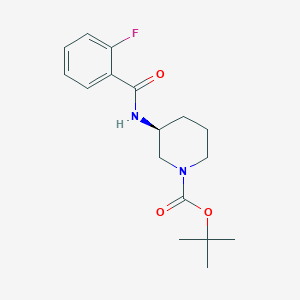 molecular formula C17H23FN2O3 B2404825 tert-Butyl (3S)-3-[(2-fluorobenzoyl)amino]piperidine-1-carboxylate CAS No. 1322200-89-4