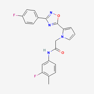 N-(3-fluoro-4-methylphenyl)-2-{2-[3-(4-fluorophenyl)-1,2,4-oxadiazol-5-yl]-1H-pyrrol-1-yl}acetamide