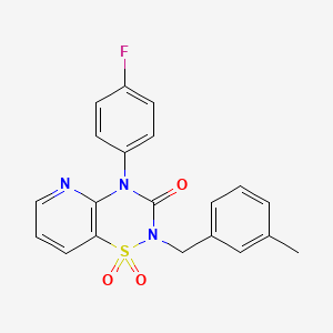 4-(4-fluorophenyl)-2-(3-methylbenzyl)-2H-pyrido[2,3-e][1,2,4]thiadiazin-3(4H)-one 1,1-dioxide