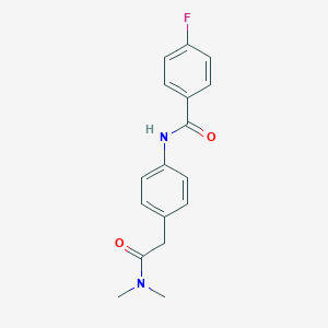 molecular formula C17H17FN2O2 B240485 N-{4-[2-(dimethylamino)-2-oxoethyl]phenyl}-4-fluorobenzamide 