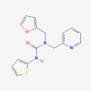 molecular formula C16H15N3O2S B2404858 1-(Furan-2-ylmethyl)-1-(pyridin-2-ylmethyl)-3-(thiophen-2-yl)urea CAS No. 1286726-89-3