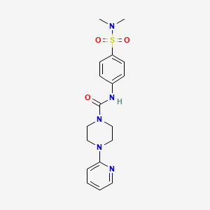 N-{4-[(dimethylamino)sulfonyl]phenyl}-4-(2-pyridinyl)tetrahydro-1(2H)-pyrazinecarboxamide