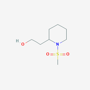 molecular formula C8H17NO3S B2404865 2-(1-Methanesulfonylpiperidin-2-yl)ethan-1-ol CAS No. 1082862-62-1