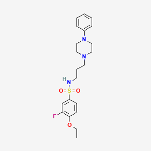4-ethoxy-3-fluoro-N-(3-(4-phenylpiperazin-1-yl)propyl)benzenesulfonamide