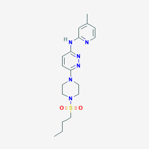 molecular formula C18H26N6O2S B2404870 6-(4-(butylsulfonyl)piperazin-1-yl)-N-(4-methylpyridin-2-yl)pyridazin-3-amine CAS No. 1206995-94-9