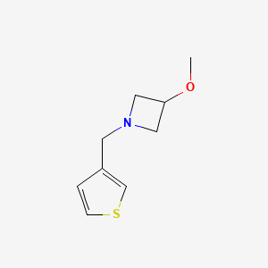 molecular formula C9H13NOS B2404871 3-Methoxy-1-(thiophen-3-ylmethyl)azetidine CAS No. 2310206-00-7