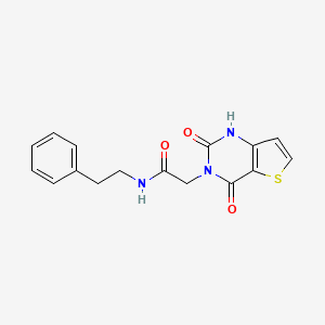 molecular formula C16H15N3O3S B2404874 2-(2,4-dioxo-1,4-dihydrothieno[3,2-d]pyrimidin-3(2H)-yl)-N-(2-phenylethyl)acetamide CAS No. 687582-38-3