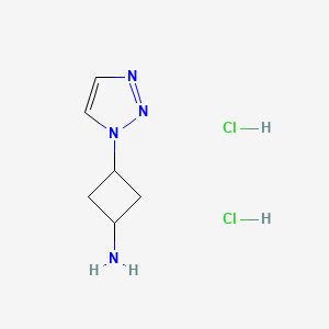 molecular formula C6H12Cl2N4 B2404876 3-(Triazol-1-yl)cyclobutan-1-amine;dihydrochloride CAS No. 2408963-16-4