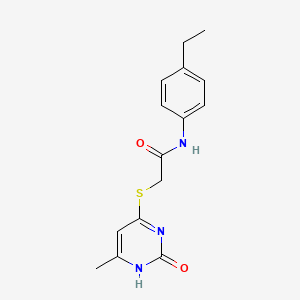 N-(4-ethylphenyl)-2-[(6-methyl-2-oxo-1H-pyrimidin-4-yl)sulfanyl]acetamide