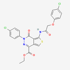 Ethyl 5-[[2-(4-chlorophenoxy)acetyl]amino]-3-(4-chlorophenyl)-4-oxothieno[3,4-d]pyridazine-1-carboxylate