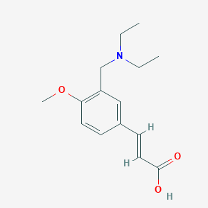 molecular formula C15H21NO3 B2404895 (2E)-3-{3-[(diethylamino)methyl]-4-methoxyphenyl}acrylic acid CAS No. 893731-87-8