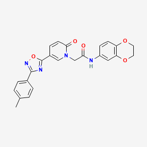 molecular formula C24H20N4O5 B2404898 6-(3-fluorophenyl)-N-(3-methoxypropyl)nicotinamide CAS No. 1112408-64-6