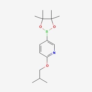 molecular formula C15H24BNO3 B2404899 2-Isobutoxy-5-(4,4,5,5-tetramethyl-1,3,2-dioxaborolan-2-YL)pyridine CAS No. 1402740-34-4