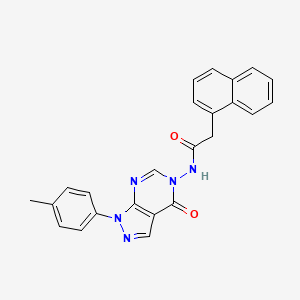 molecular formula C24H19N5O2 B2404900 2-(naphthalen-1-yl)-N-(4-oxo-1-(p-tolyl)-1H-pyrazolo[3,4-d]pyrimidin-5(4H)-yl)acetamide CAS No. 899737-55-4