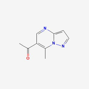 molecular formula C9H9N3O B2404907 1-(7-甲基吡唑并[1,5-a]嘧啶-6-基)乙酮 CAS No. 130506-80-8