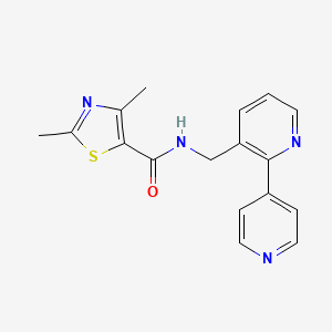 molecular formula C17H16N4OS B2404917 N-([2,4'-bipyridin]-3-ylmethyl)-2,4-dimethylthiazole-5-carboxamide CAS No. 2034254-61-8